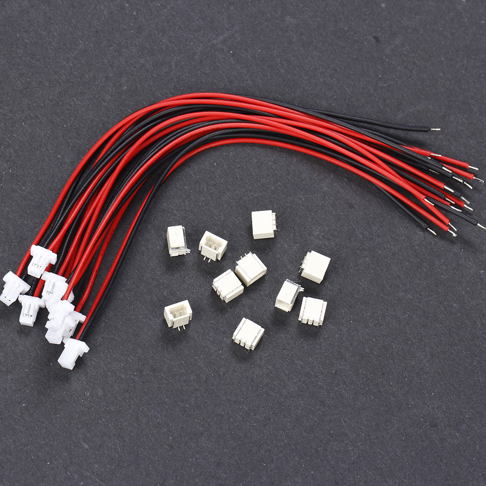 10 SETS Mini Micro SH 1.0 2-Pin JST Connector with Wires Cables 100MM ...